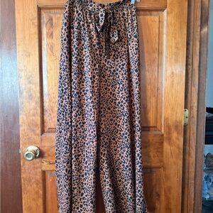 Sienna Sky Leopard Print Wide Leg Pants